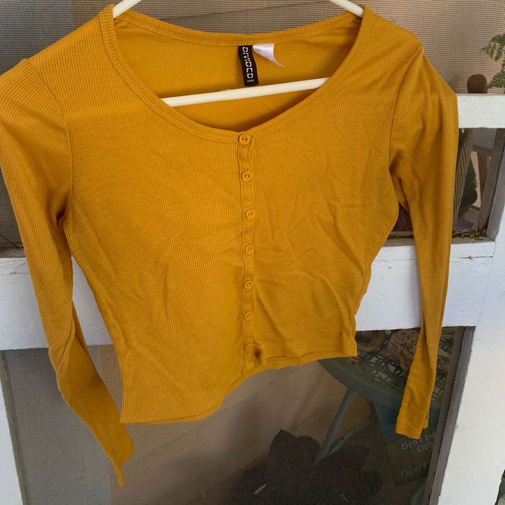 Mustard crop top